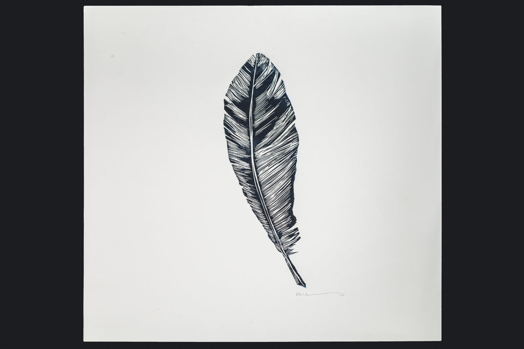Feather Print A3 by Karen Mazonas - Unframed