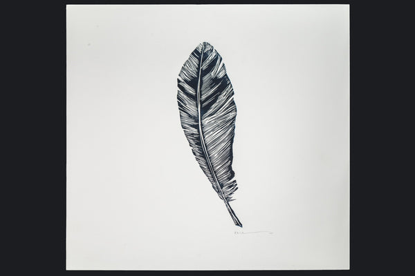 Feather Print A3 by Karen Mazonas - Unframed