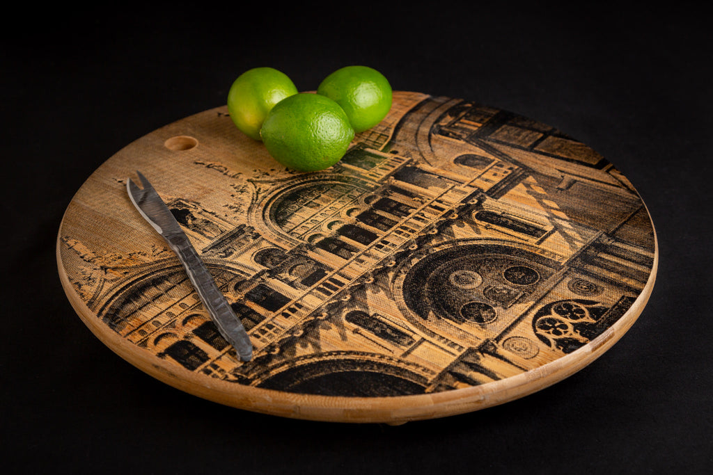 Screen Printed Bamboo Chopping Board (Large) by Roze Elizabeth