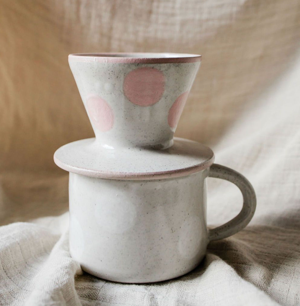 Dotty Mug and Coffee Filter by Adele Macer