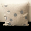 Grey White Spots - Linen Cushion Cover by Pebble and Stone includes Feather Cushion